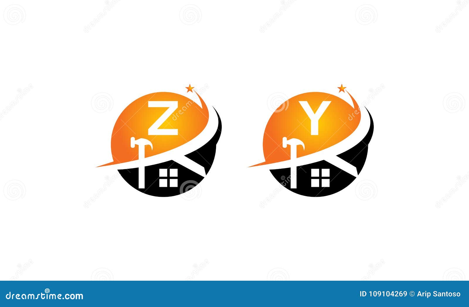 Home Real Estate Solutions Set Stock Vector Illustration of