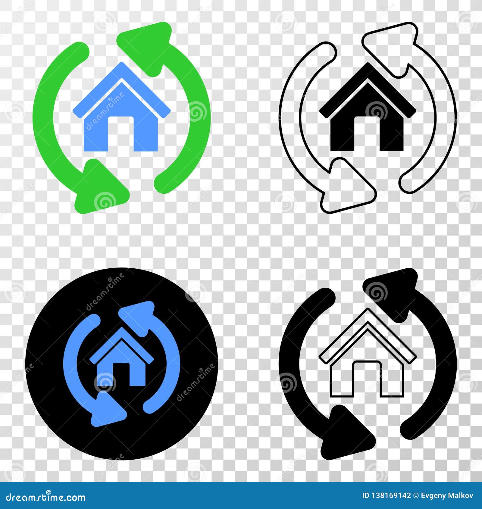 Download Home Refresh Arrows Vector EPS Icon With Contour Version ...