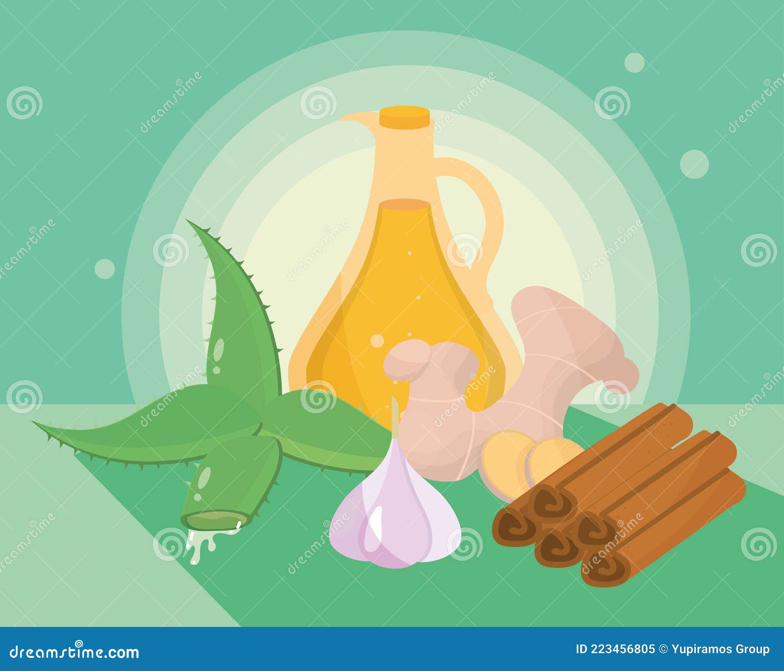 Home Remedy Natural Ingredients Stock Vector Illustration of prepare