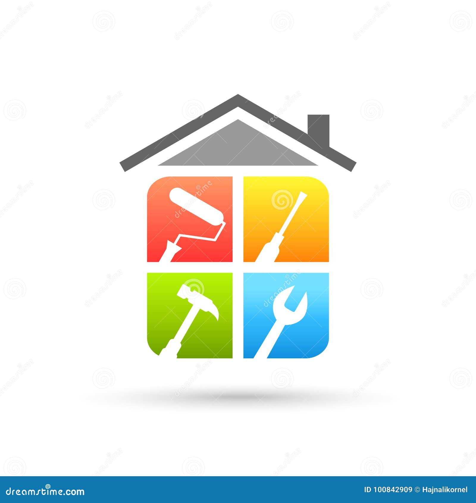 Home Repair Logo With Work Tools Stock Vector Illustration Of Tool Renovating 100842909