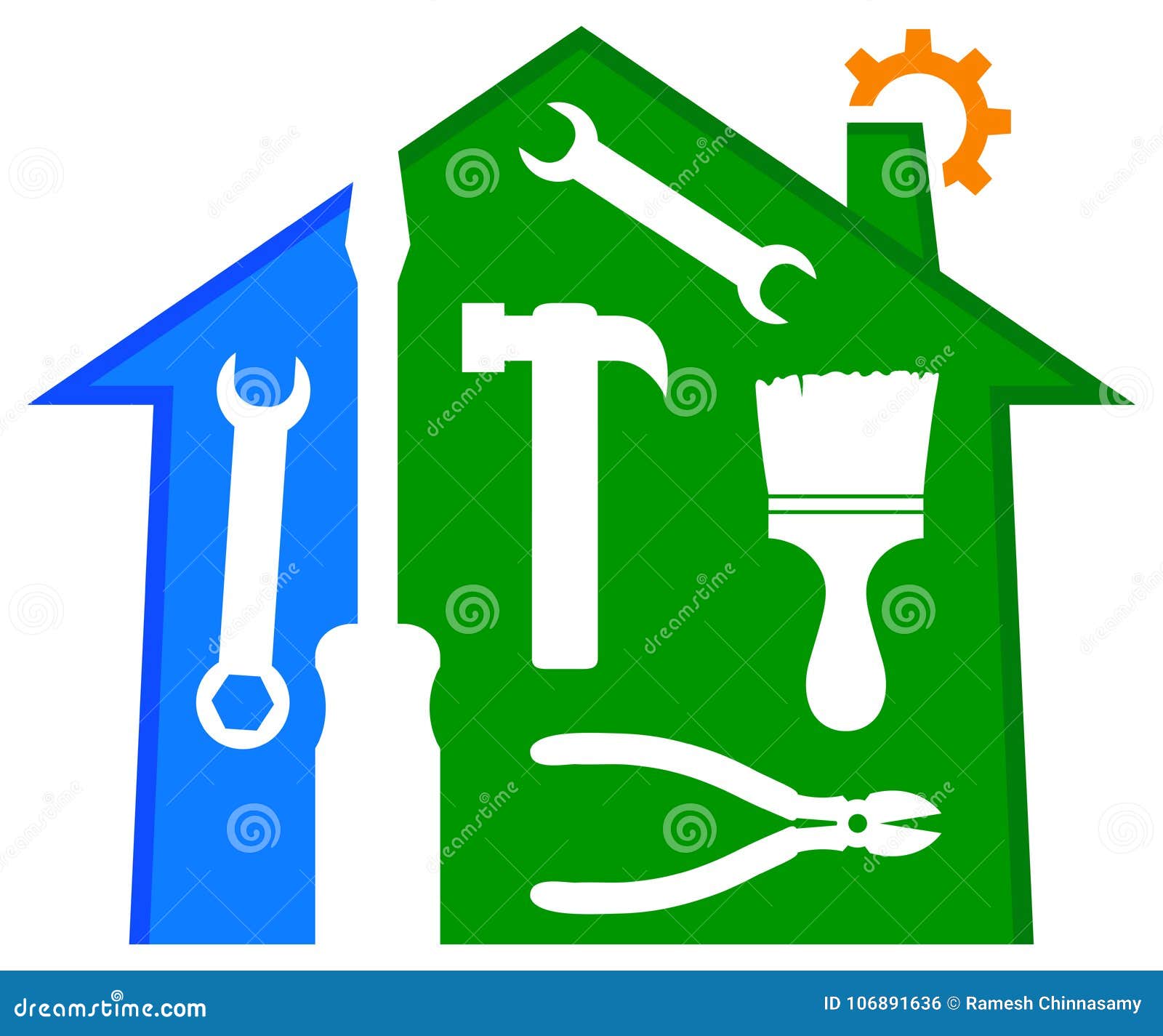 Home Repair And Improvement Logo Stock Vector Illustration Of