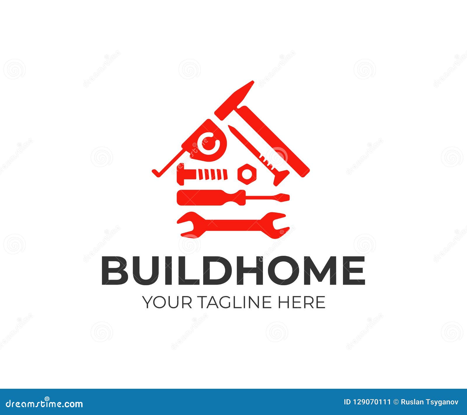 Home Repair Logo Design. House Building Tools Vector ...