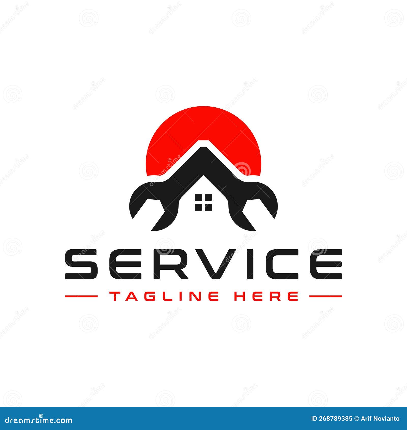 Home Repair Service Illustration Logo Stock Illustration Illustration