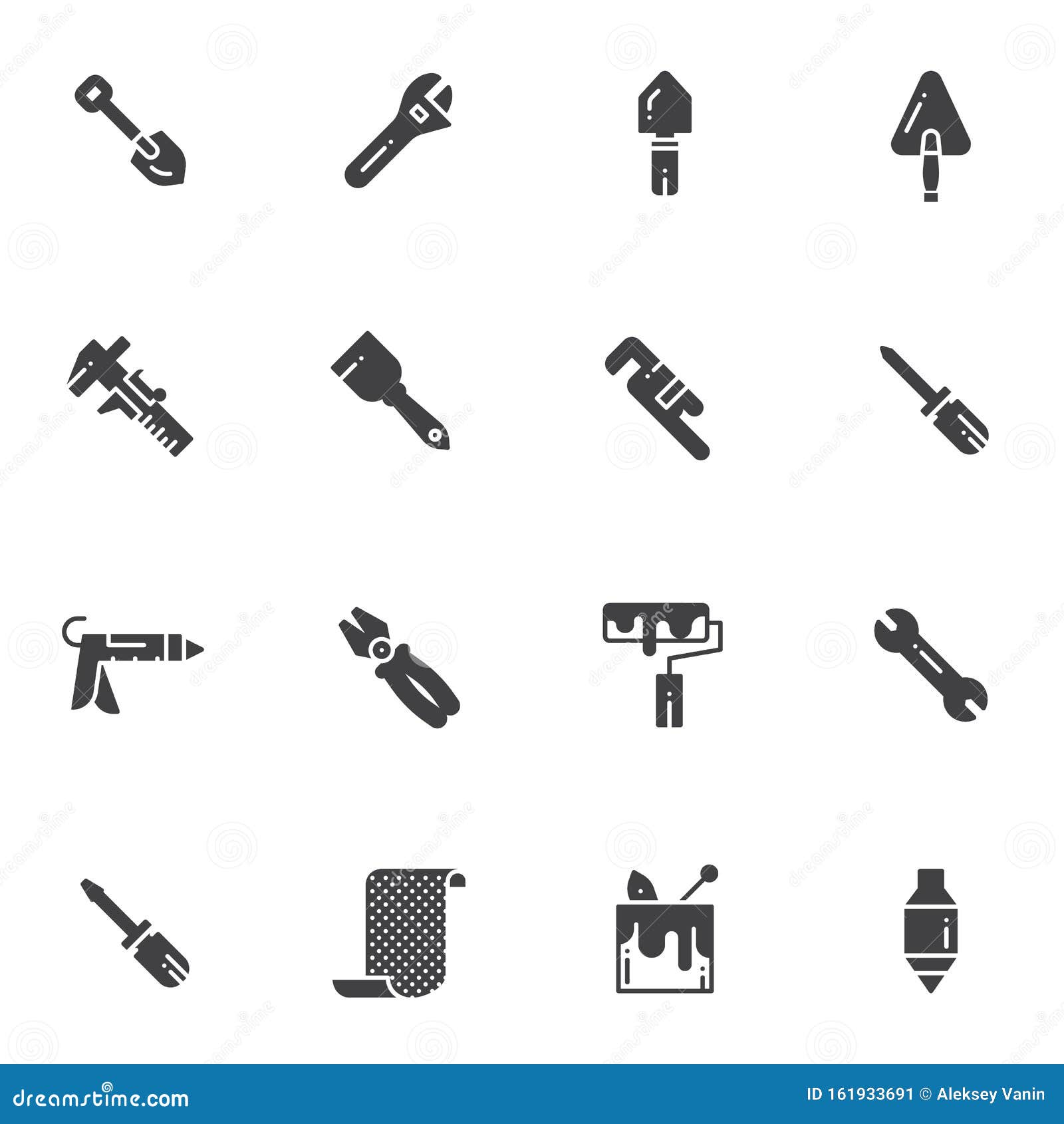 home repair tool  icons set