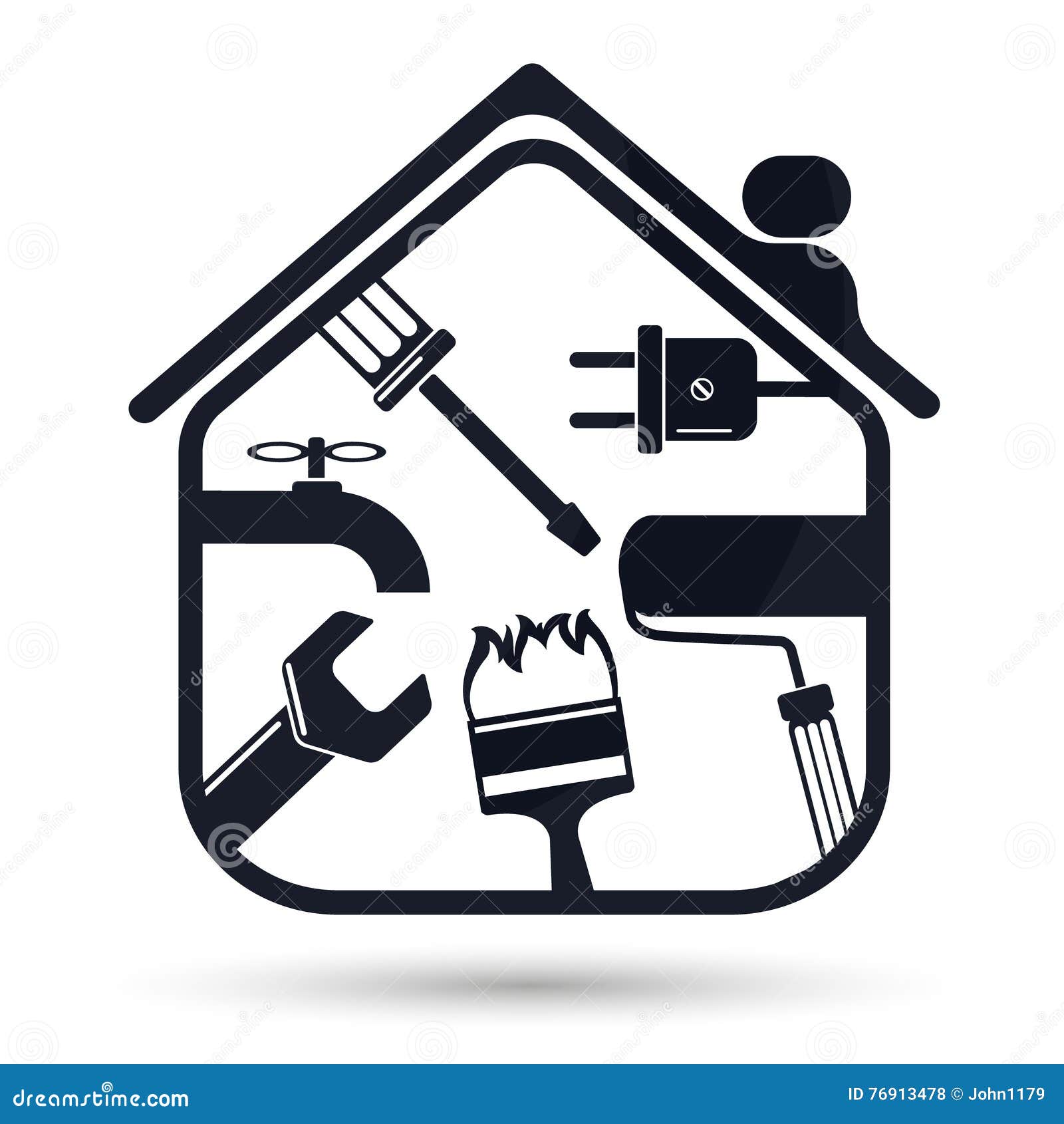 Download Home repairs stock vector. Illustration of work, home ...