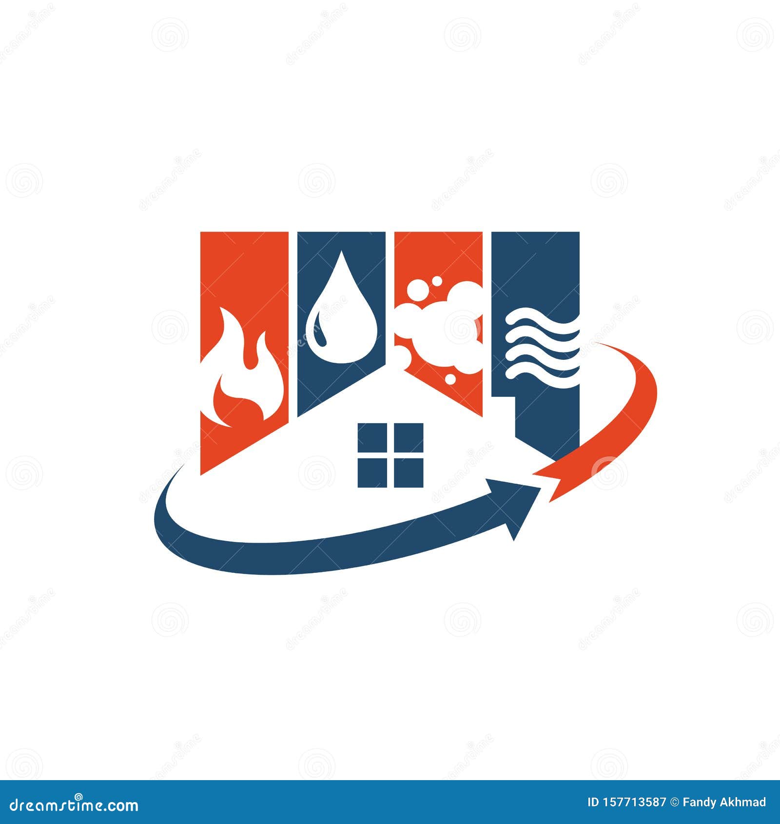 home restoration logo  a property maintenance house renovation icon 