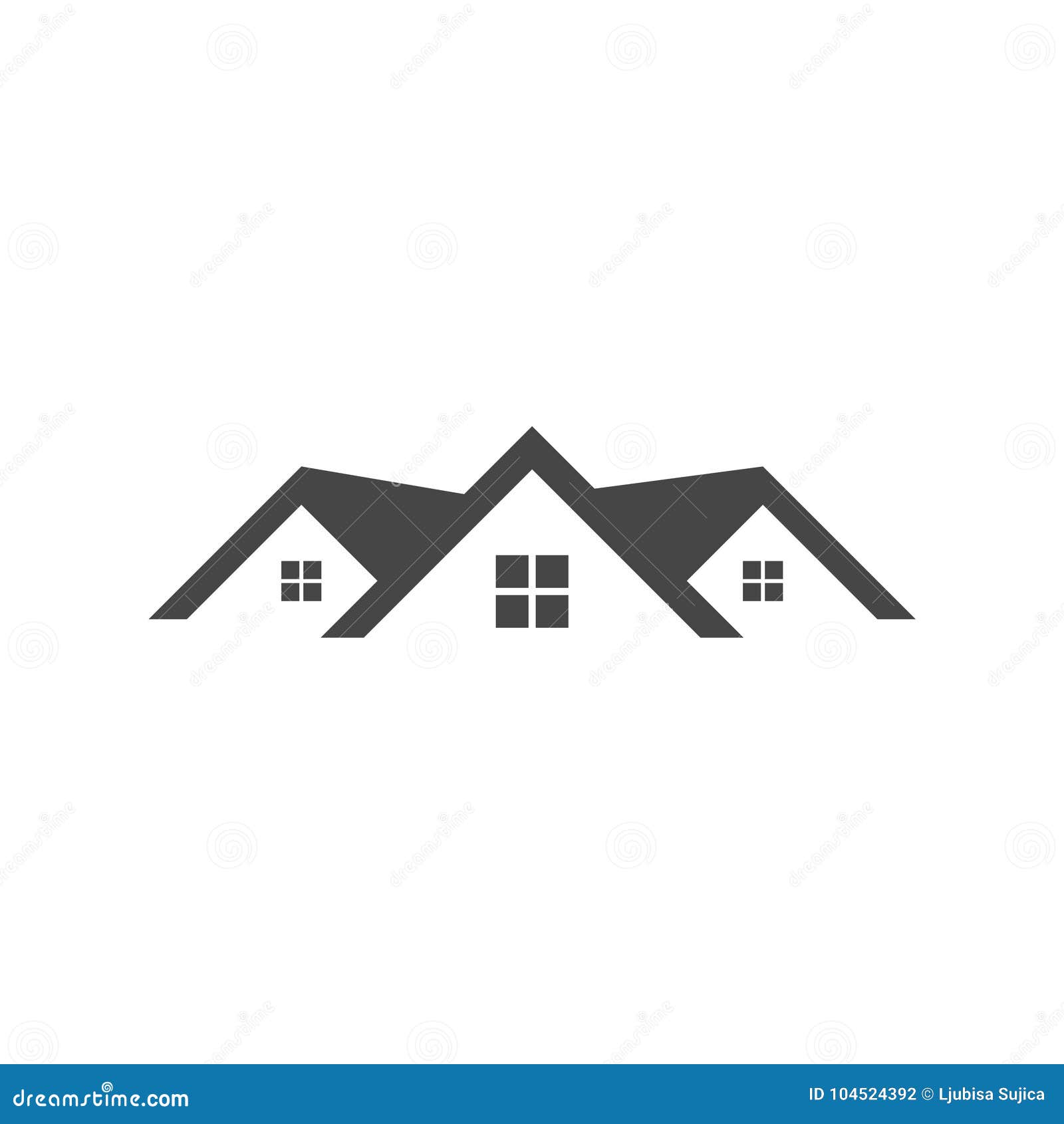 Home roof icon stock vector. Illustration of real, economy - 104524392