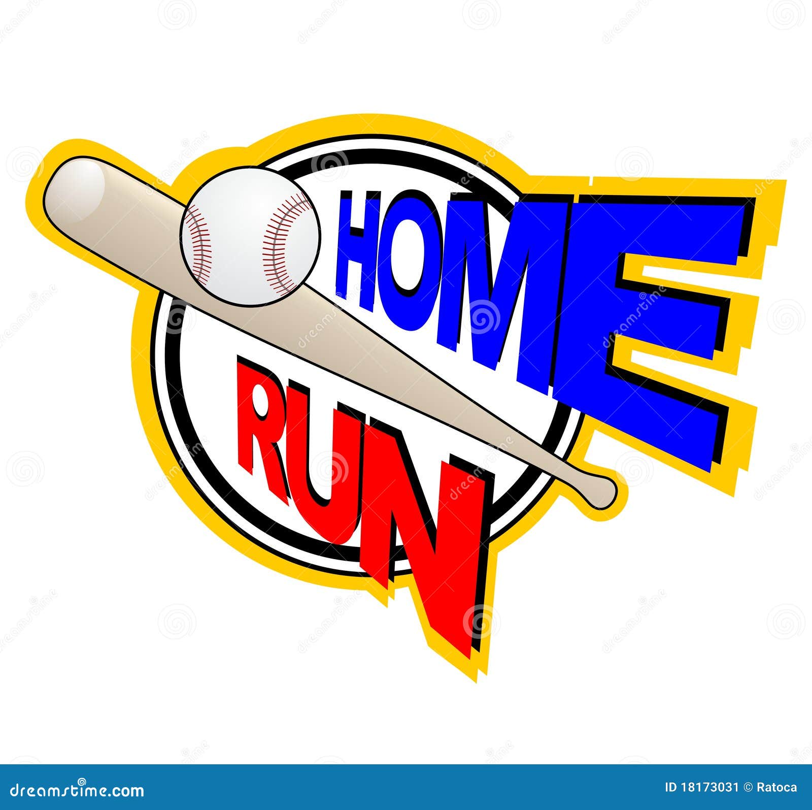 Download Home run stock vector. Illustration of victory, batter ...