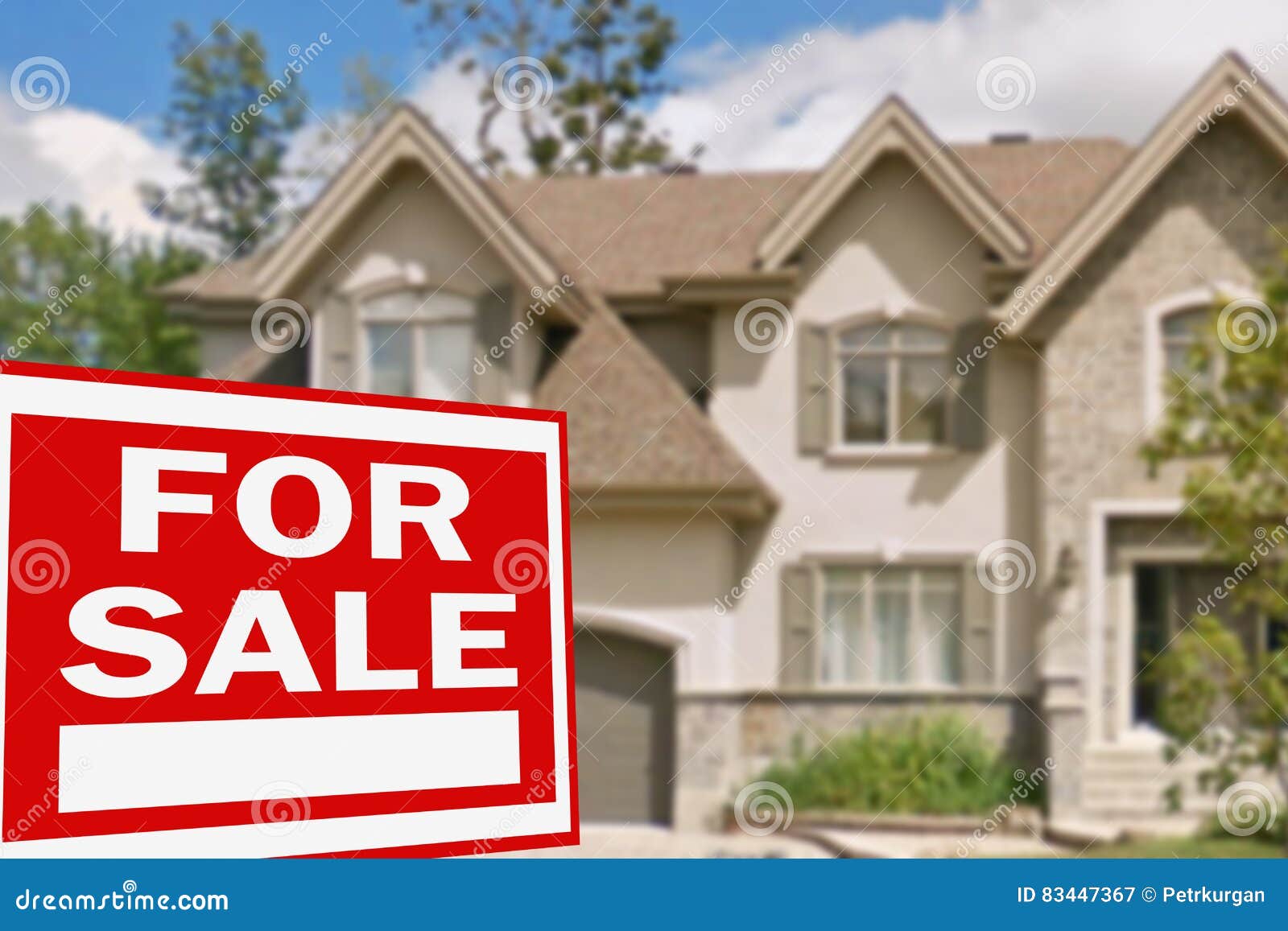 Home for sale. Sign stock image. Image of advertising - 83447367