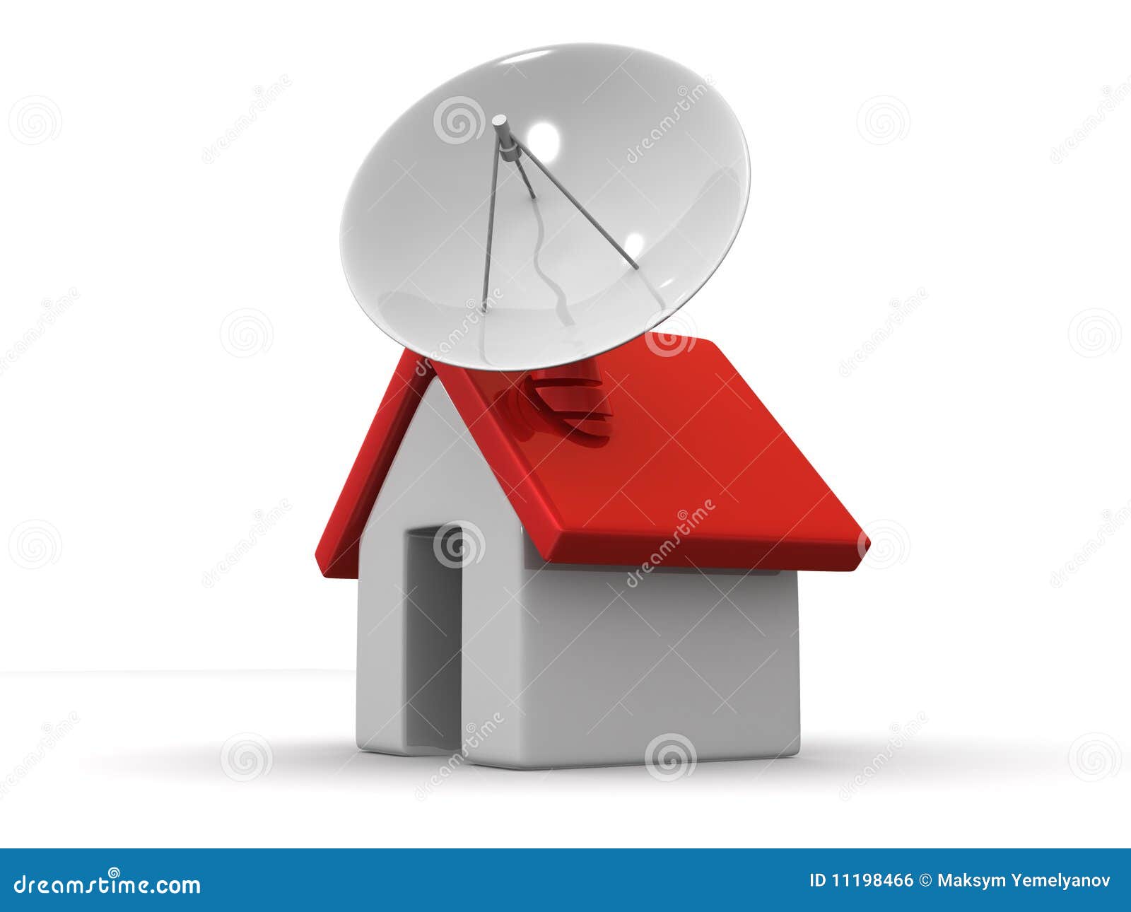 Home with satellite stock illustration. Illustration of building 11198466