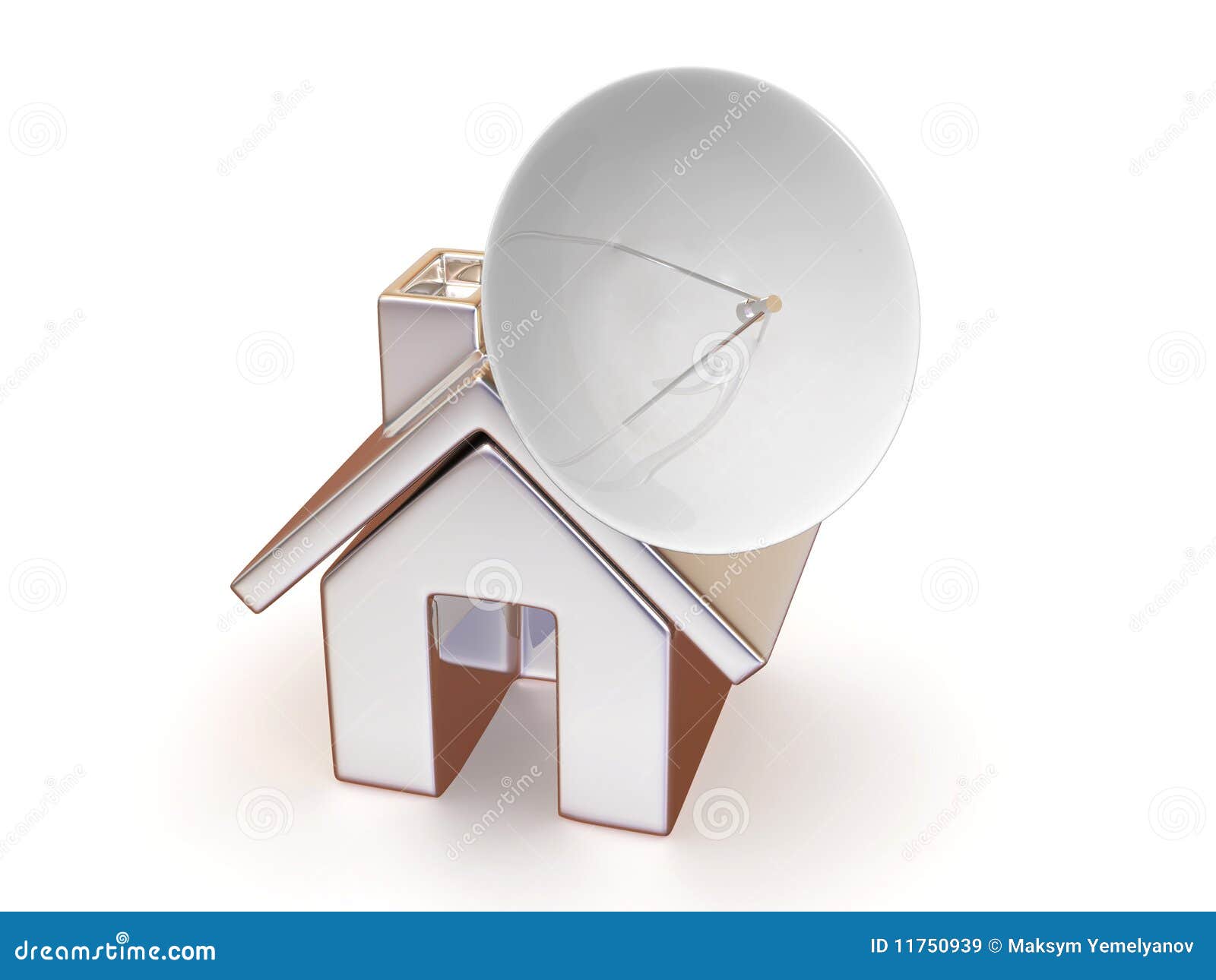 Home with satellite stock illustration. Illustration of data 11750939