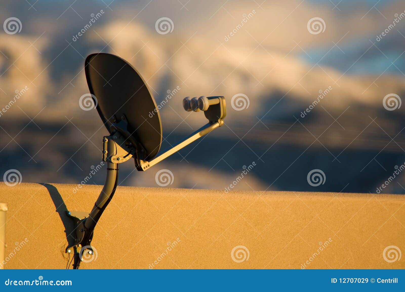 Home Satellite Dish stock image. Image of mountain, adobe 12707029