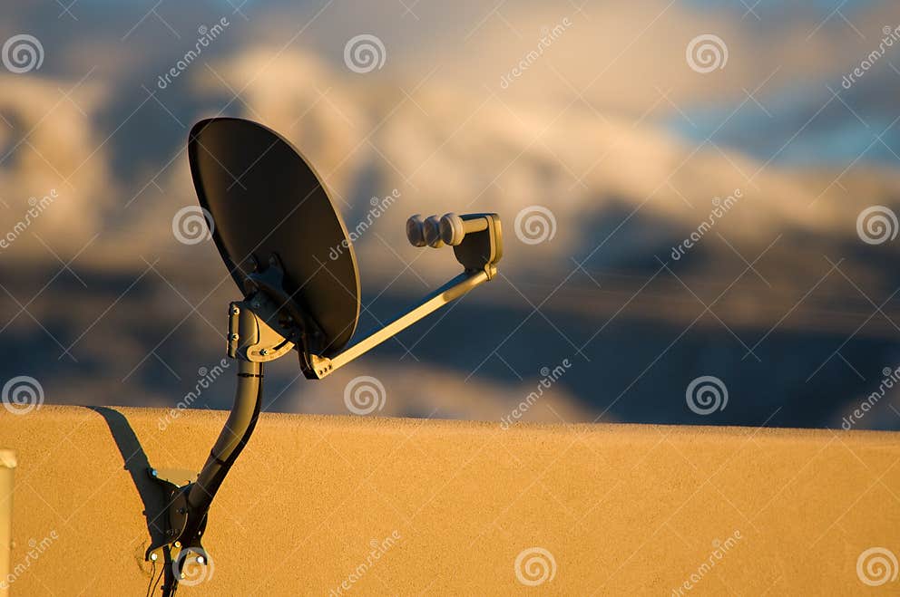 Home Satellite Dish stock image. Image of mountain, adobe 12707029