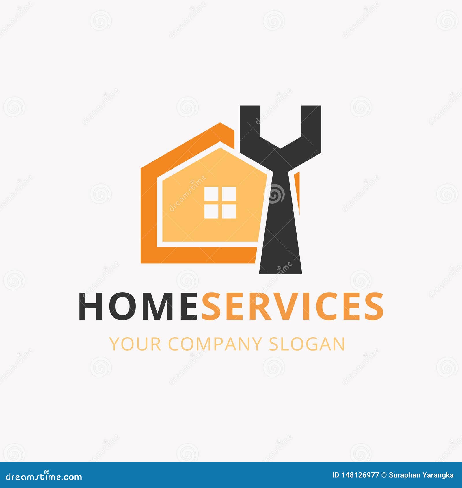 Home Service and Repair Logo , Vector Stock Vector Illustration of