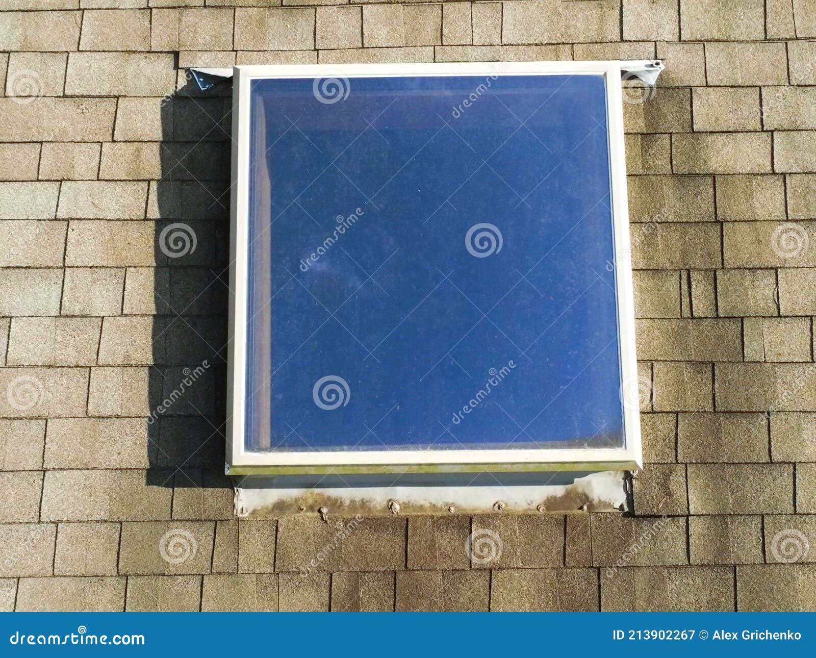 Home Shingle Roof with Skylight Stock Image Image of attic, rough