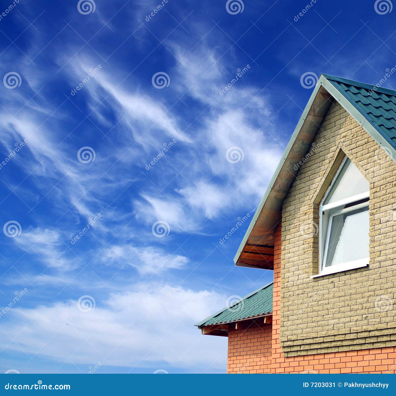 Home on sky stock image. Image of house, roof, enormous 7203031