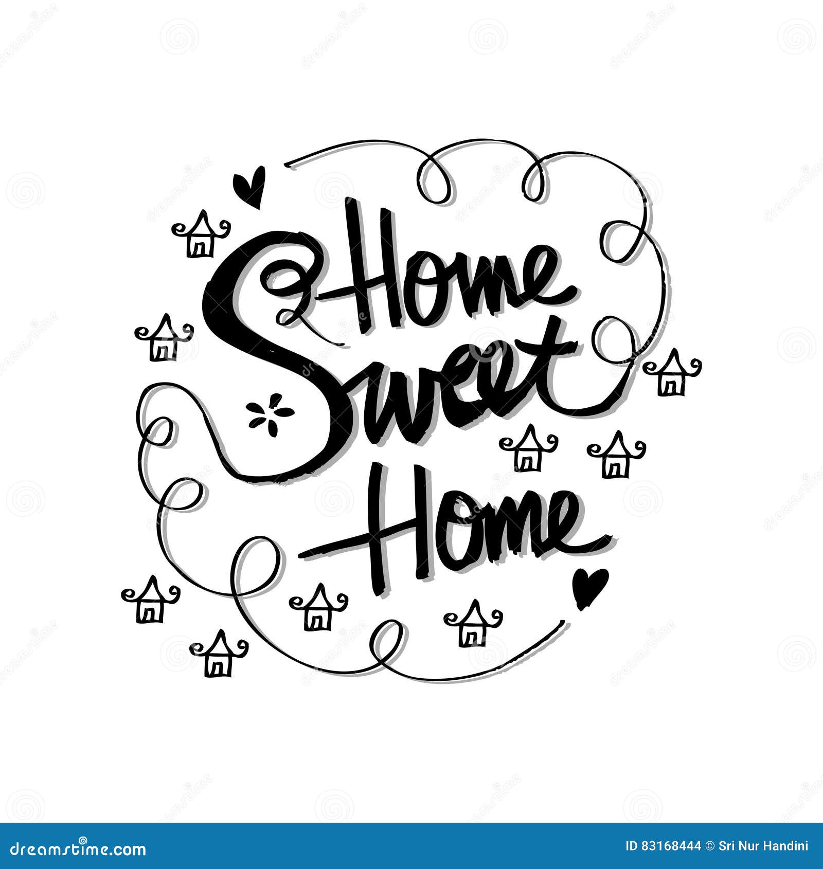Home sweet home postcard. stock illustration. Illustration of greeting 83168444