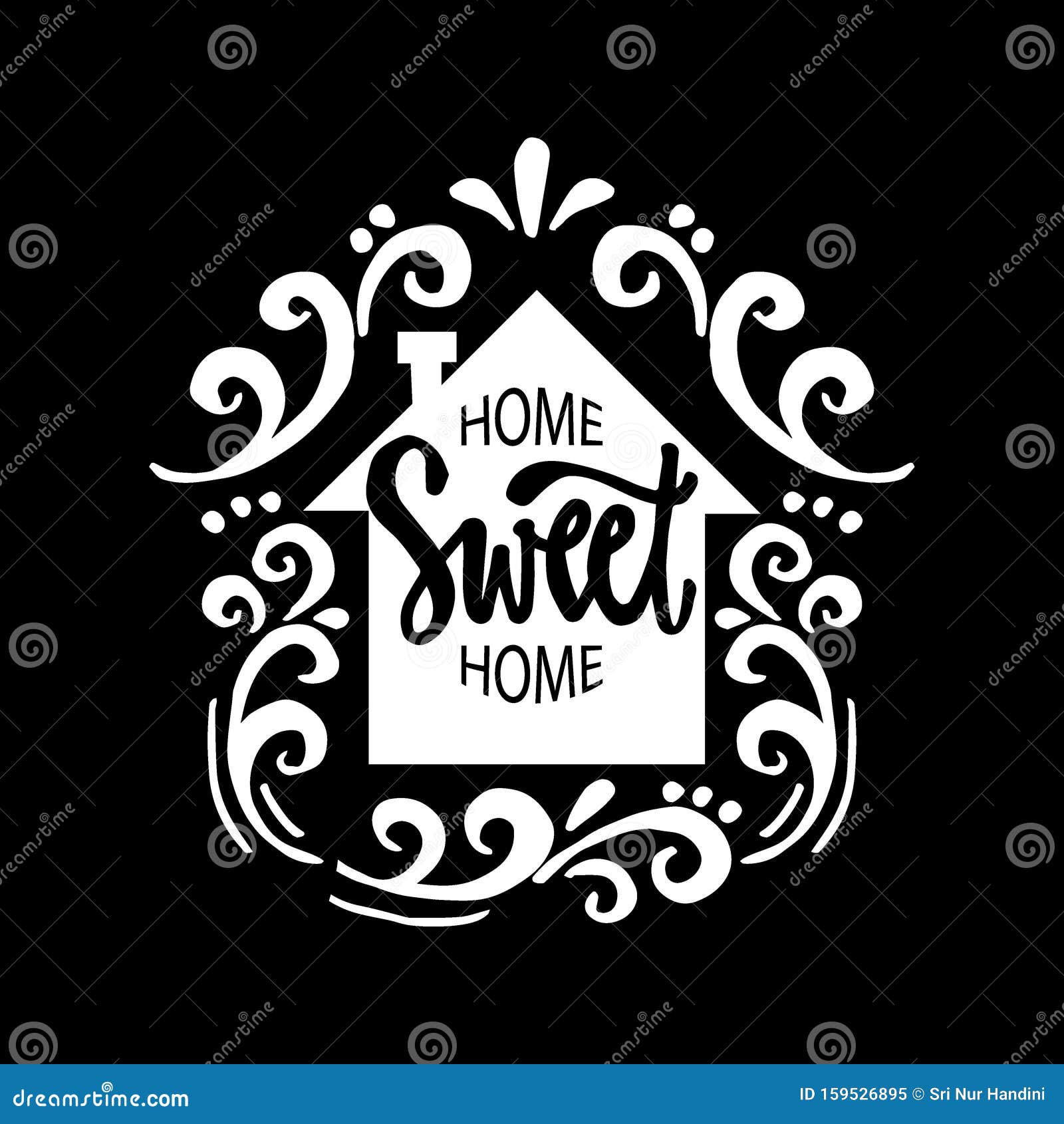 Download Home sweet home postcard. stock vector. Illustration of ...