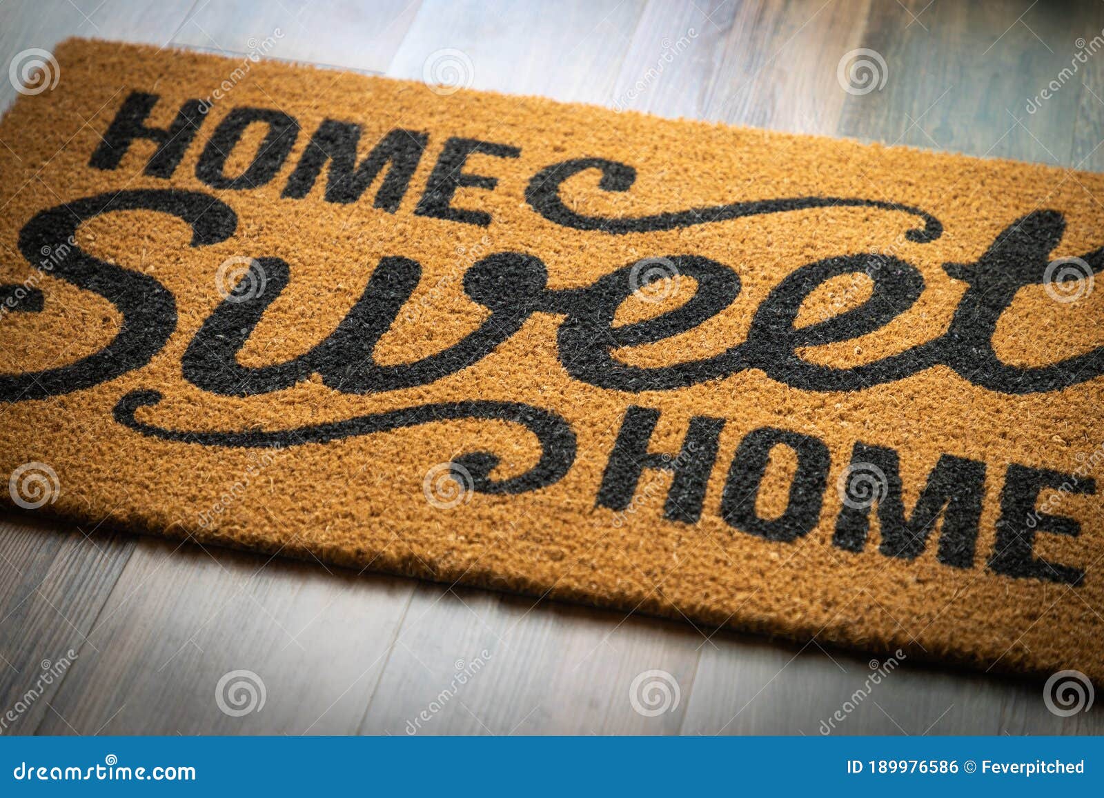 Home Sweet Home Mat Resting on Floor Stock Photo Image of