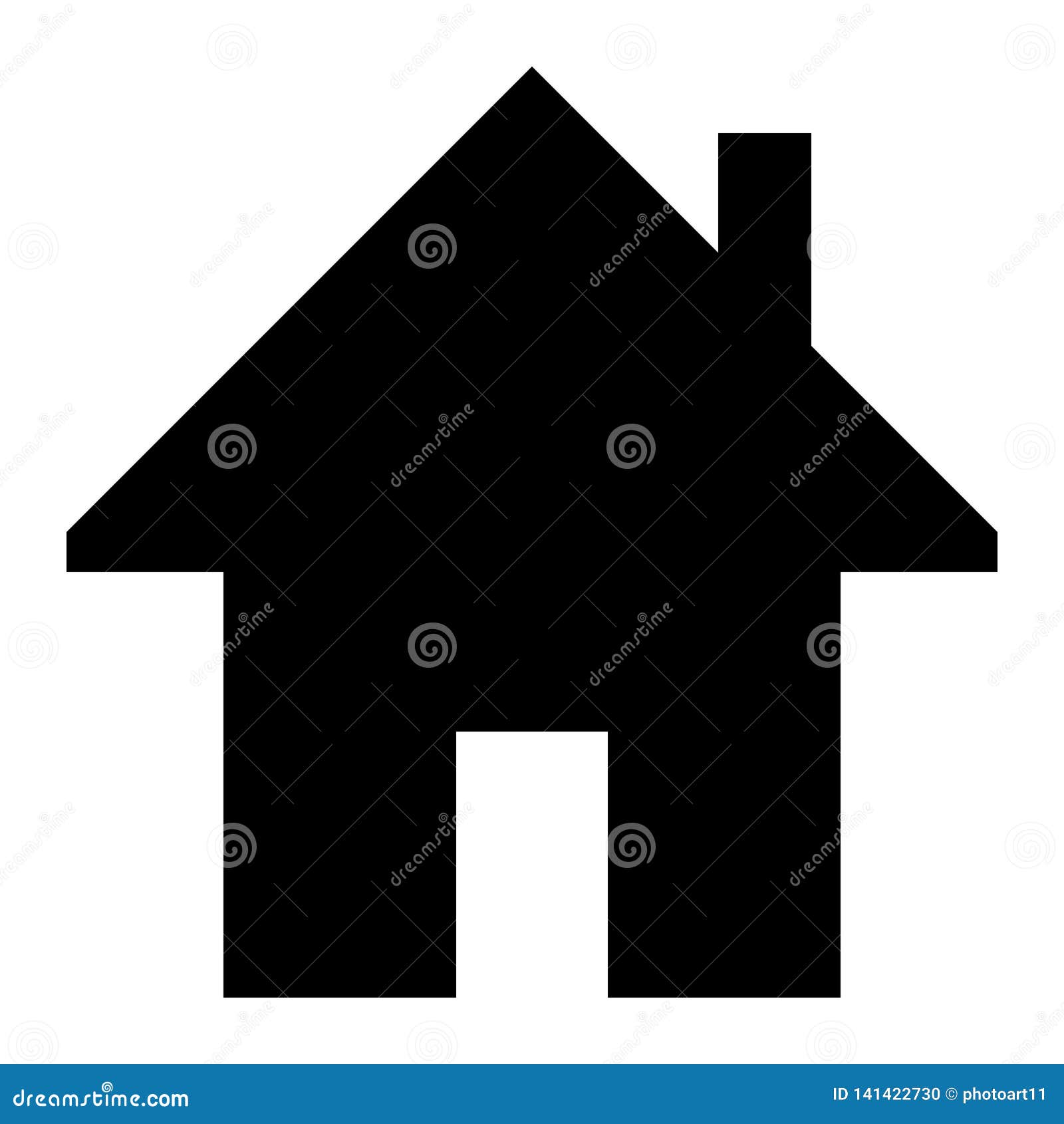 Home Symbol Icon - Black Simple, Isolated - Vector Stock Vector ...