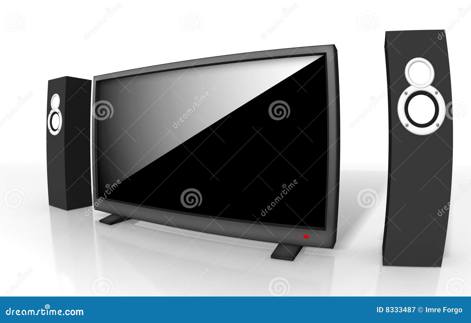 Home Theater / High Definition Television Stock Illustration