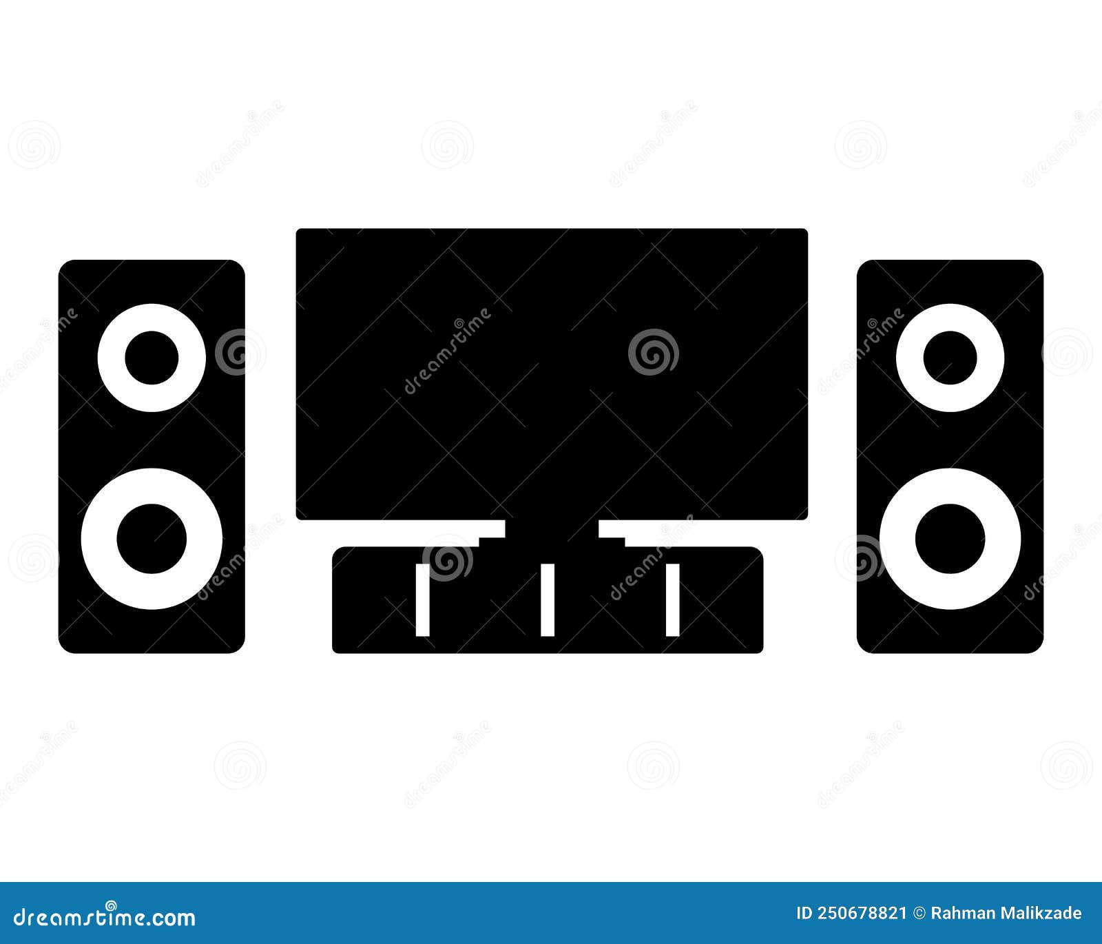 Home Theater System Icon. TV Set Symbol Stock Vector Illustration of