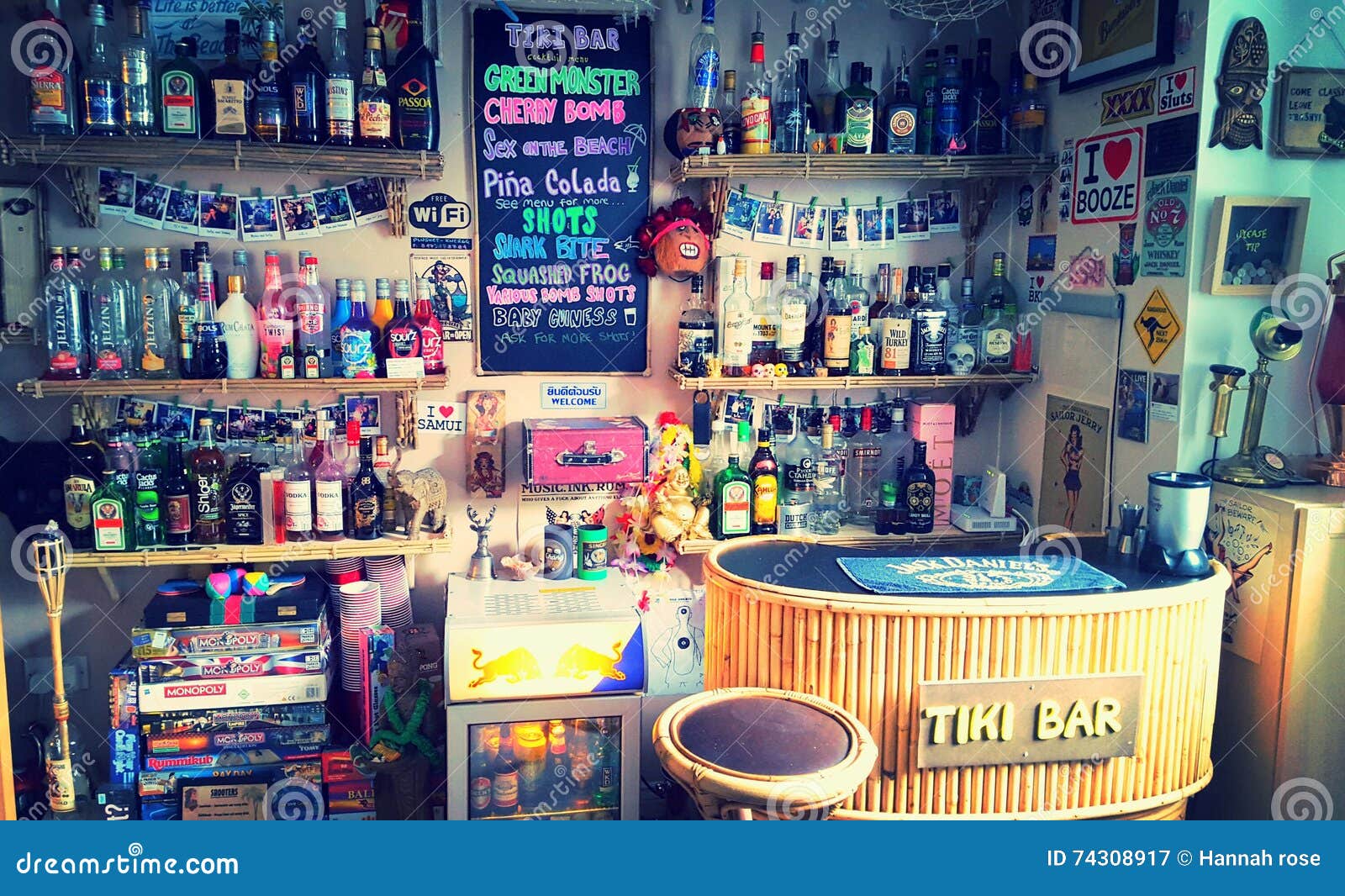 Home tiki bar editorial photography. Image of tiki, homemade 74308917