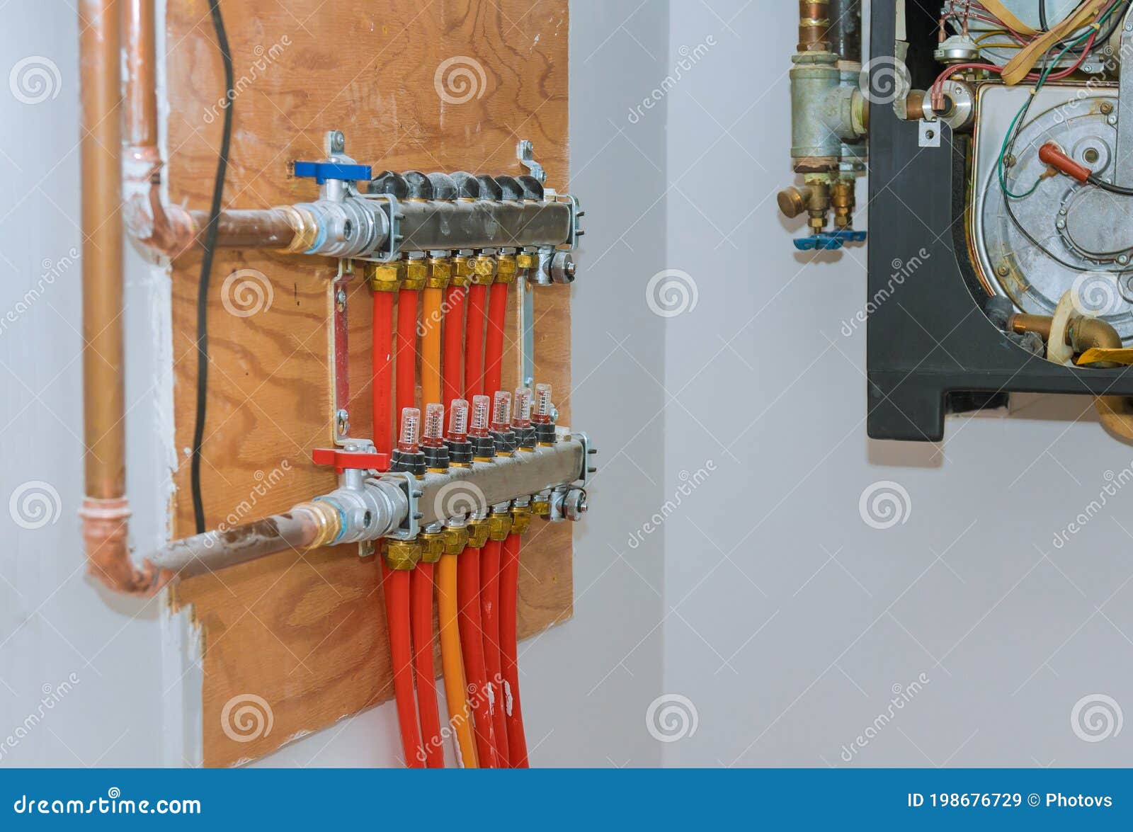 Home Underfloor Heat Valves Container Distributor of Central Heating