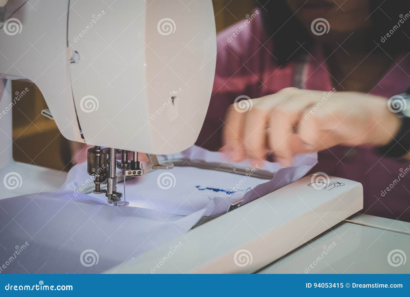 The HomeUse Embroidery Machines Stock Image Image of clothing