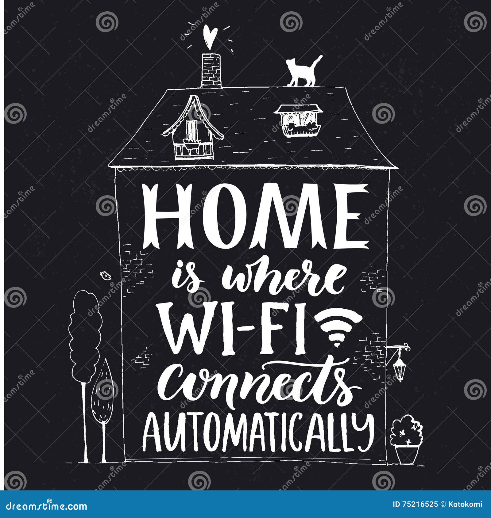 home is where wifi connects automatically. fun phrase about internet.