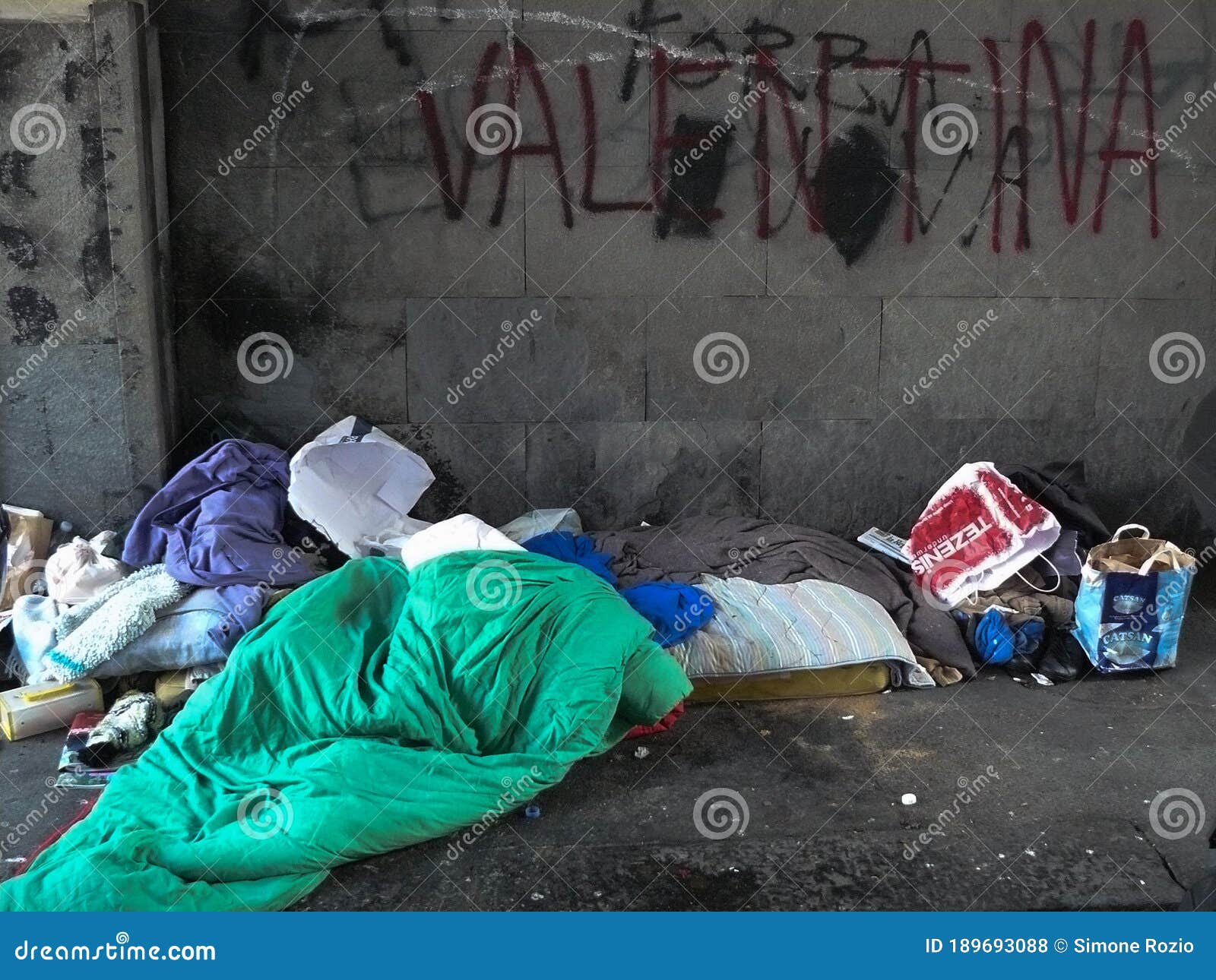 Homeless bed editorial stock photo. Image of hyde, landscape 189693088