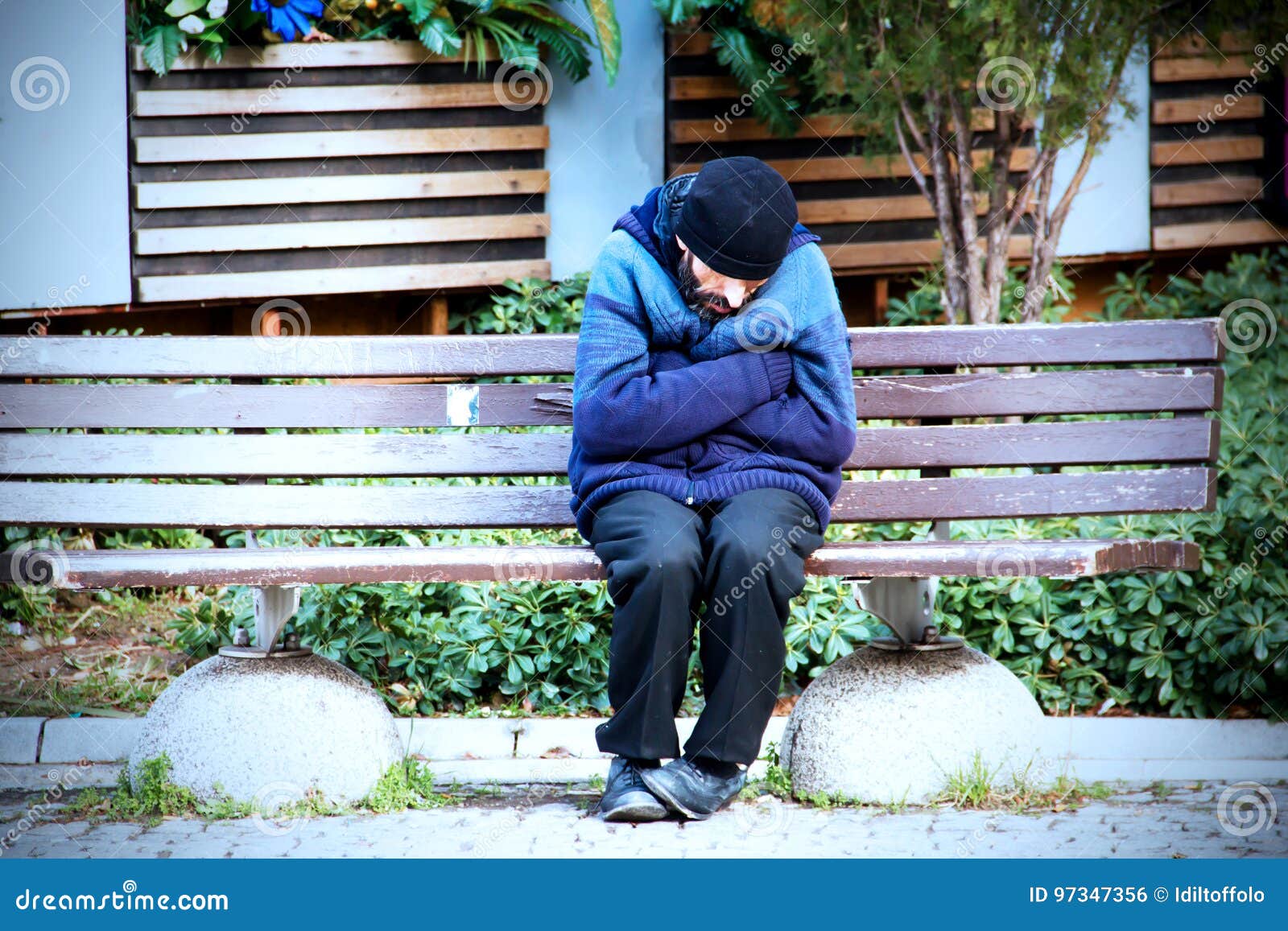 Homeless Man is Feeling Chilly Editorial Photo - Image of depression ...