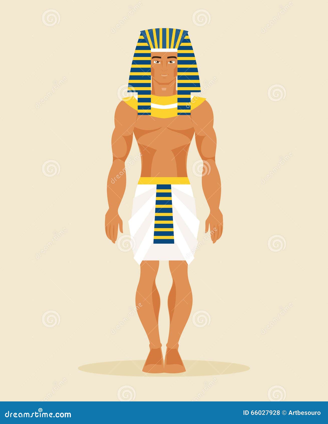 Фигура человека в древнеегипетском костюме