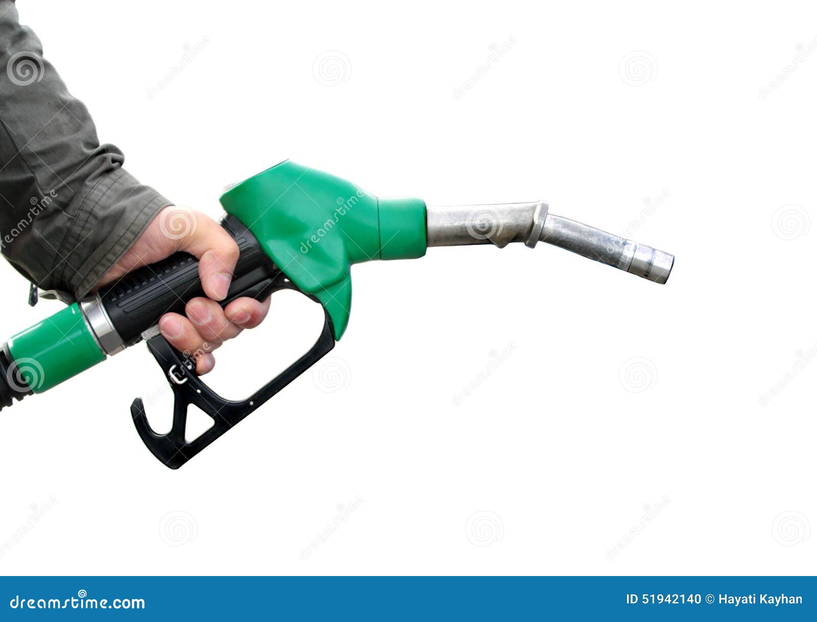 Mão Que Guarda Uma Bomba De Combustível Imagem de Stock - Imagem