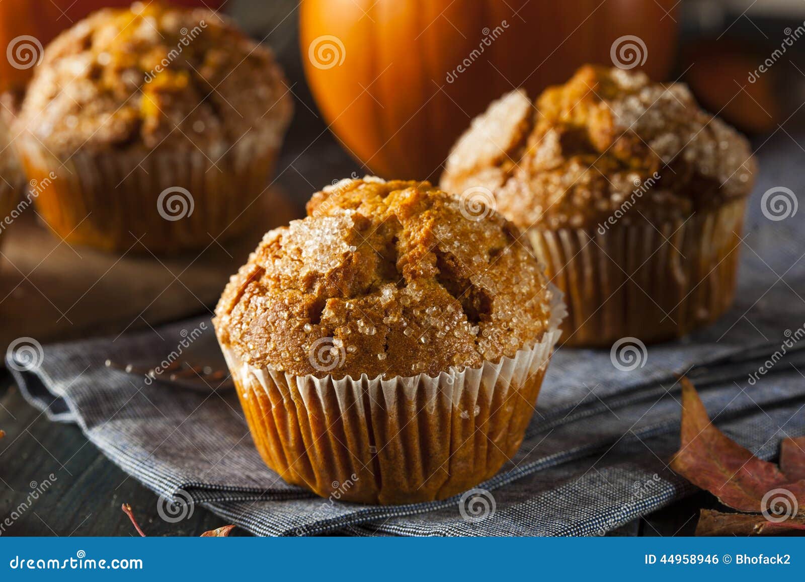 homemade autumn pumpkin muffin