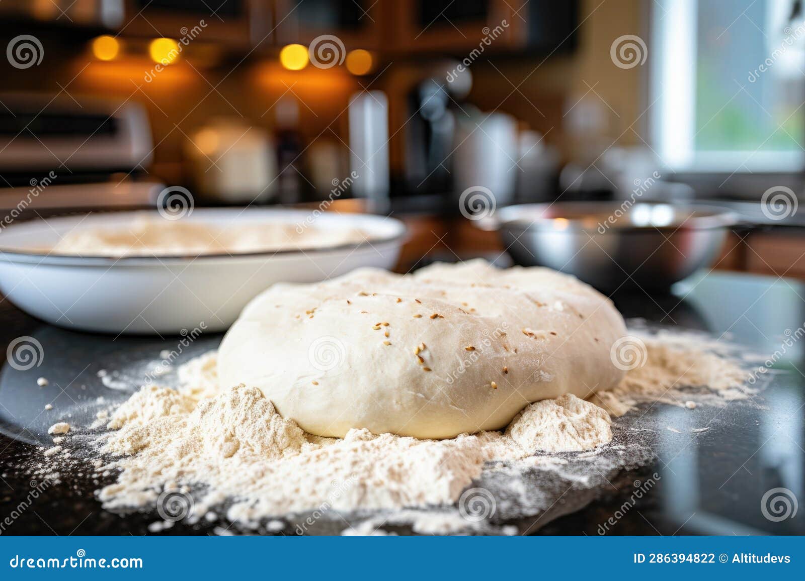 Homemade Bagel Dough Resting and Rising Stock Photo Image of rising