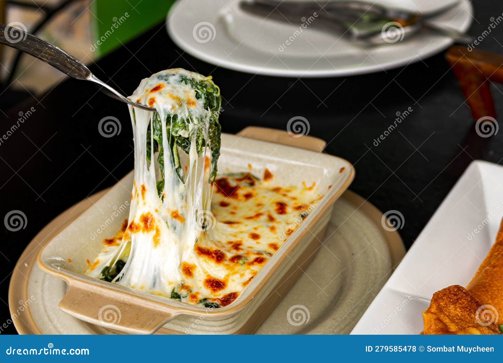 Homemade Baked Spinach with Cheese, Baked Spinach with Cheese Stock