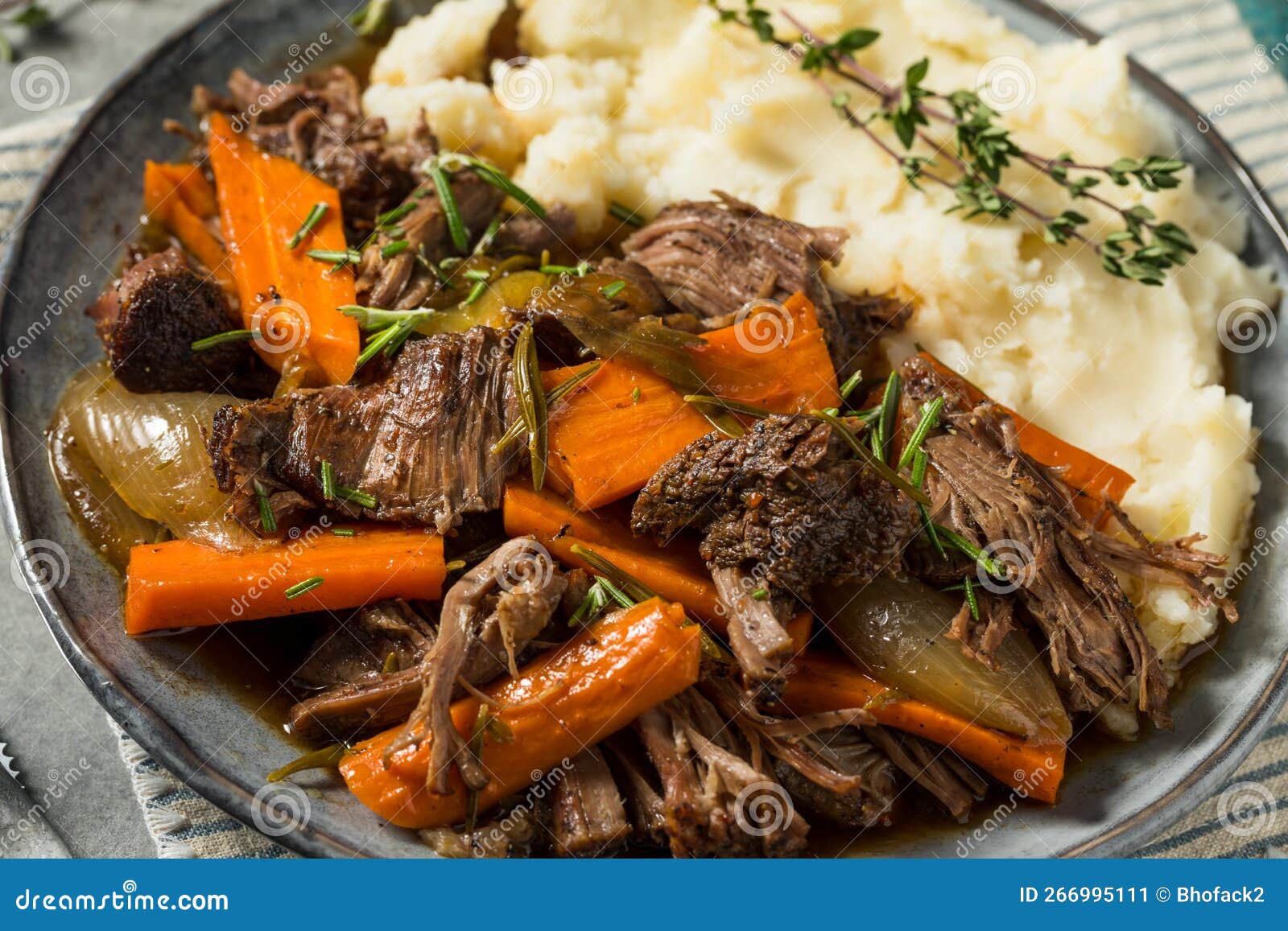 Homemade Beef Pot Roast stock image. Image of pepper 266995111