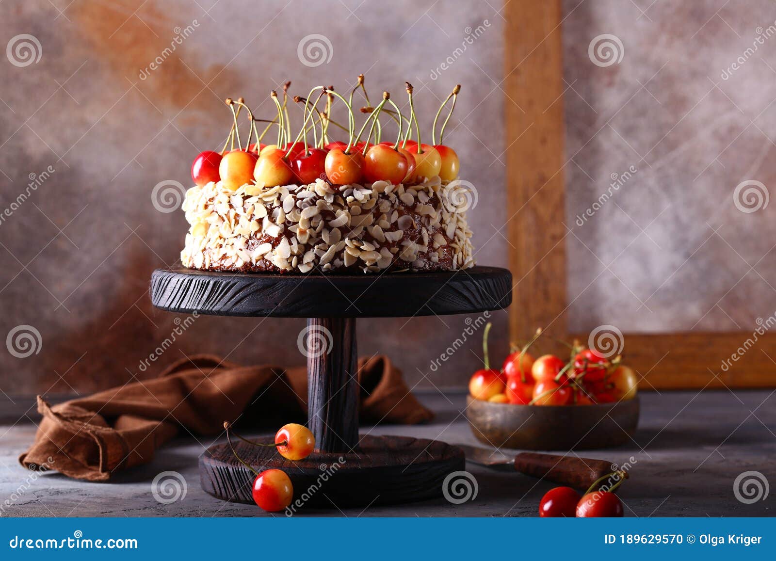 Berry fruit cake stock photo. Image of rustic, tasty 189629570