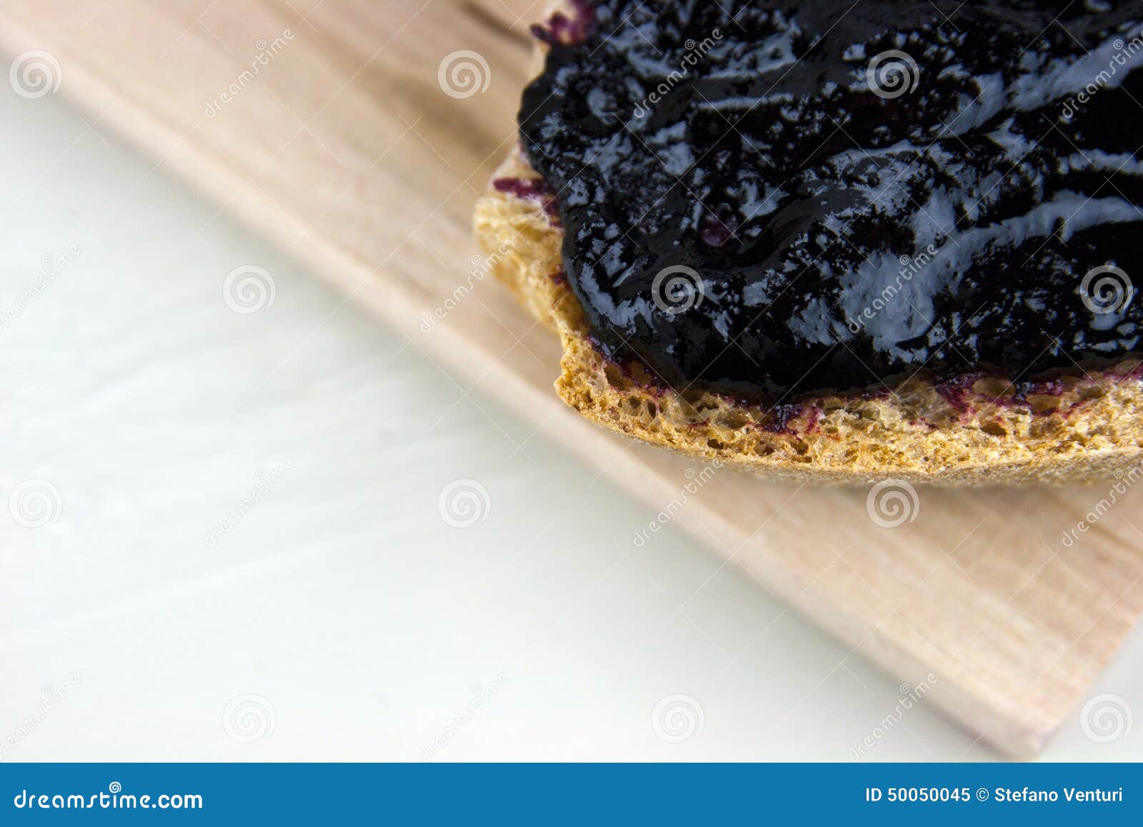Homemade Blueberry Jam with Integral Bread Stock Image Image of