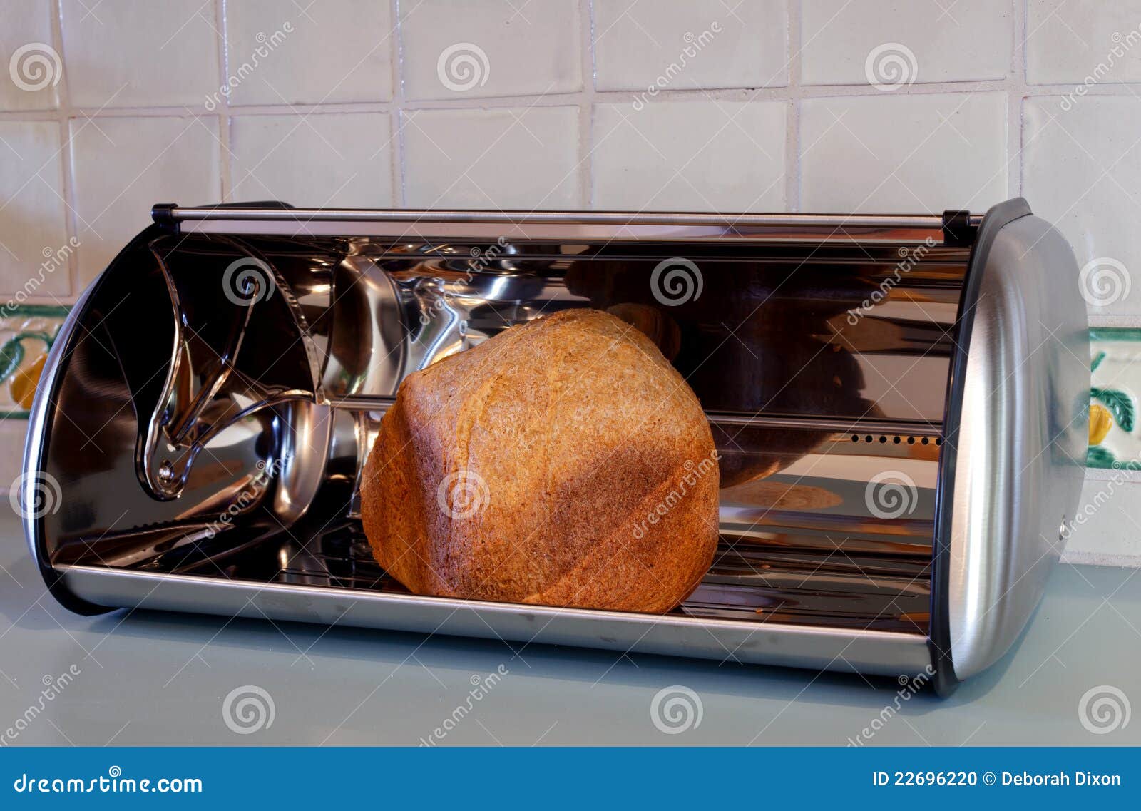Homemade Bread in a Bread Box Stock Photo Image of fancy, fragrant