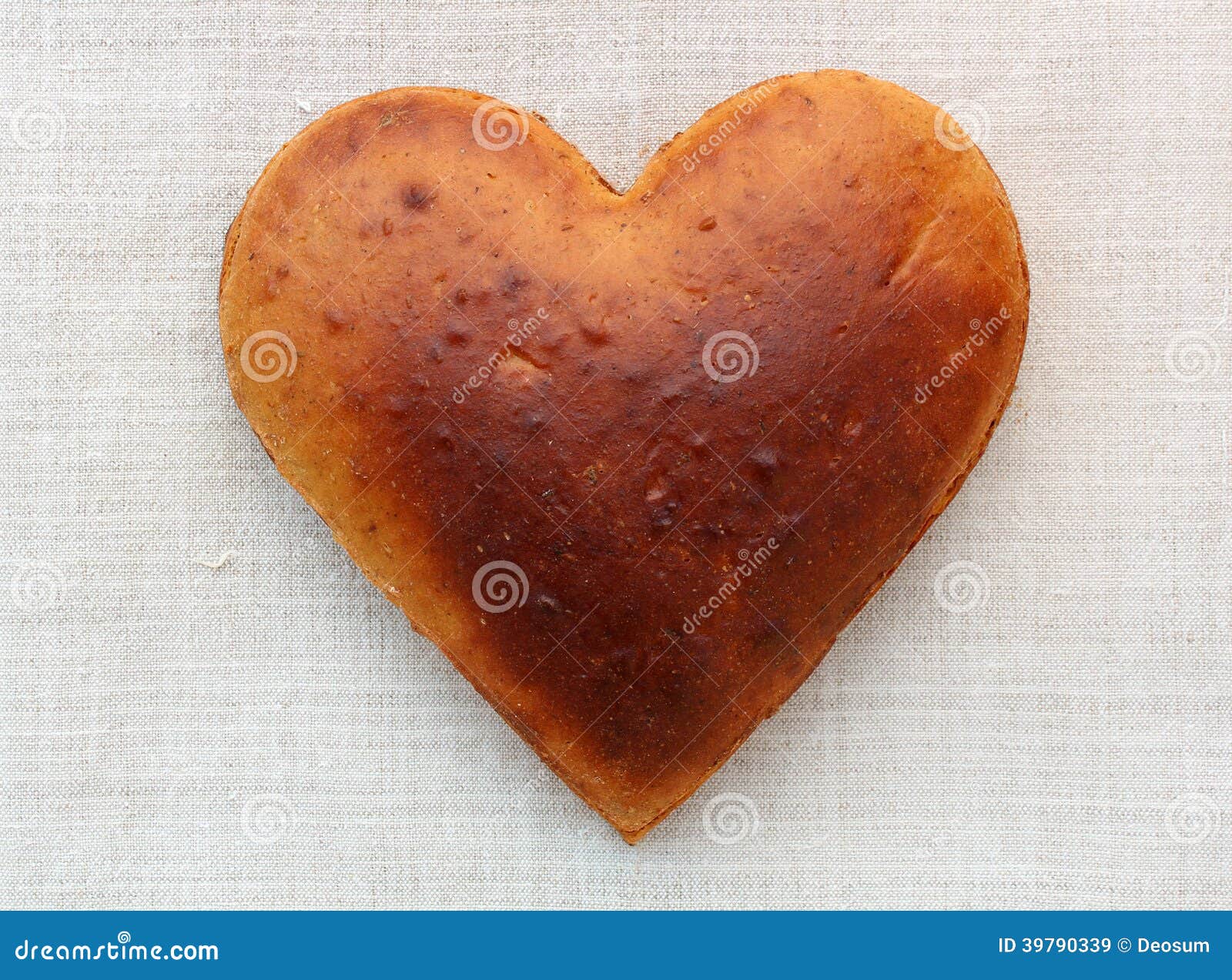 Homemade Bread in the Shape of Heart Stock Image Image of nutrition