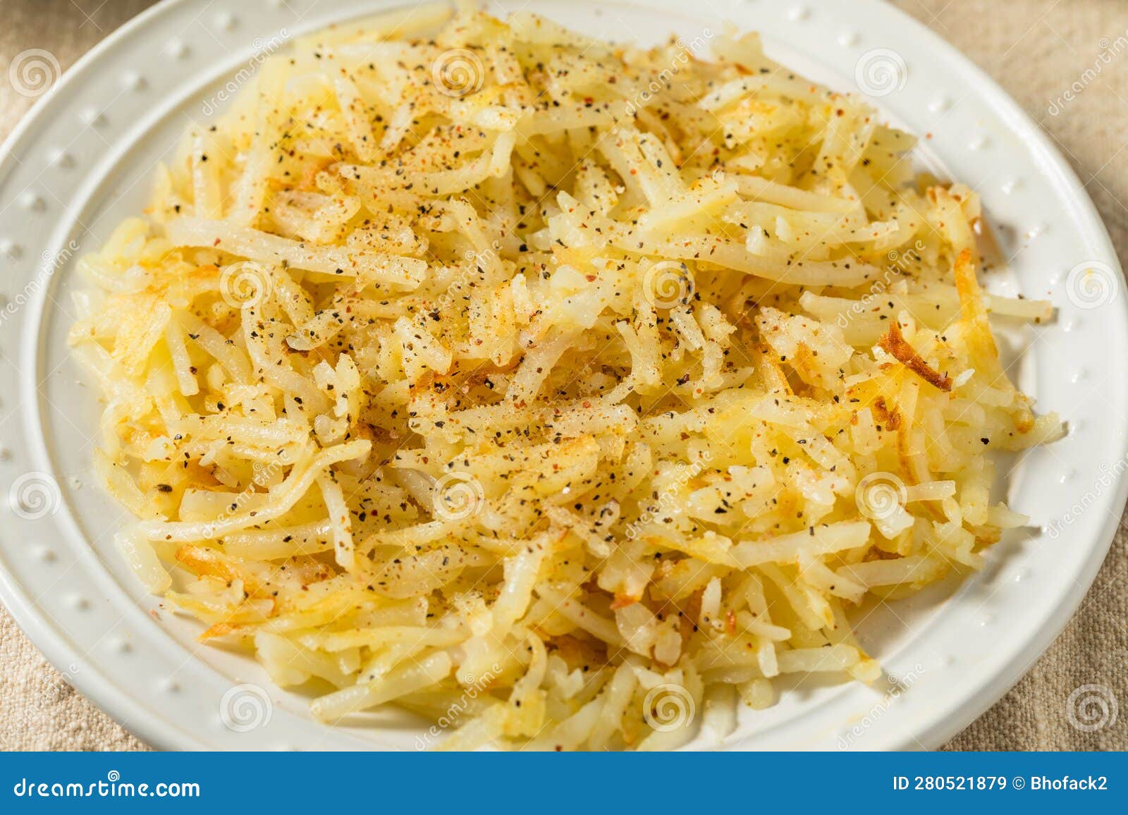 Homemade Breakfast Potato Hash Browns Stock Image - Image of food