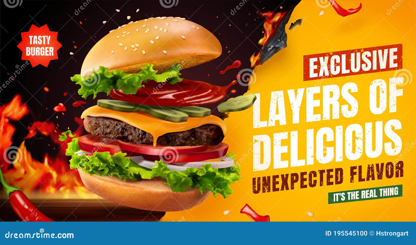 homemade burger ad banner