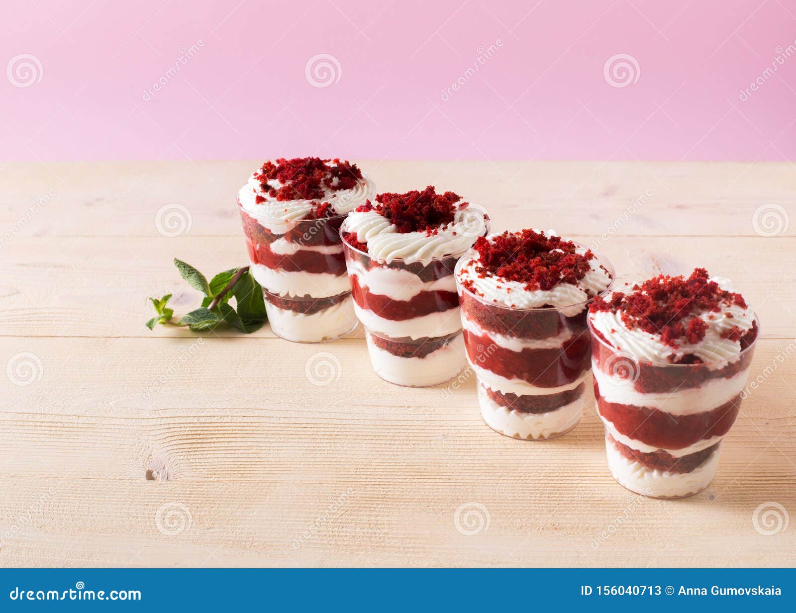 Homemade Cake Trifle on Pink Background Stock Image - of holiday, 156040713