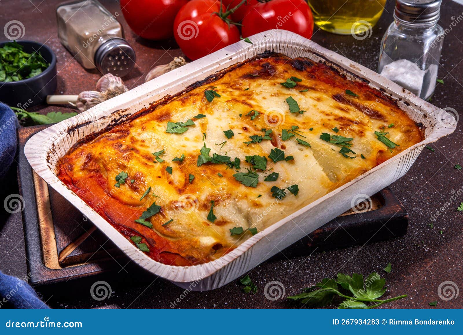 Homemade Cannelloni Pasta with Meat Stock Image - Image of healthy ...