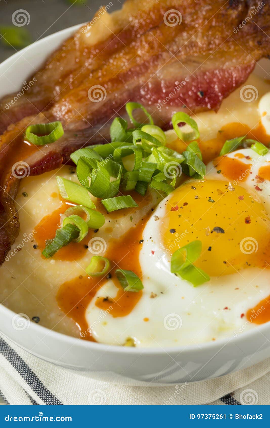 Homemade Cheesy Breakfast Grits Stock Image Image of healthy, cooked