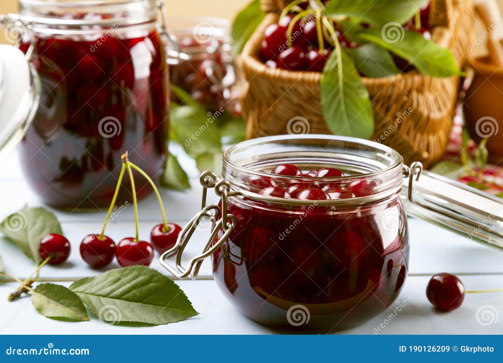 Homemade cherry compote stock image. Image of fresh 190126209