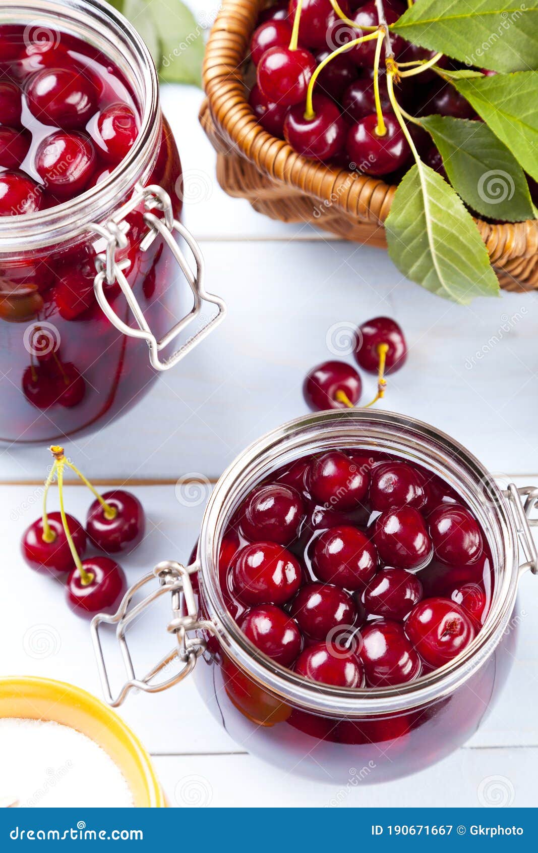 Homemade cherry compote stock image. Image of healthy 190671667