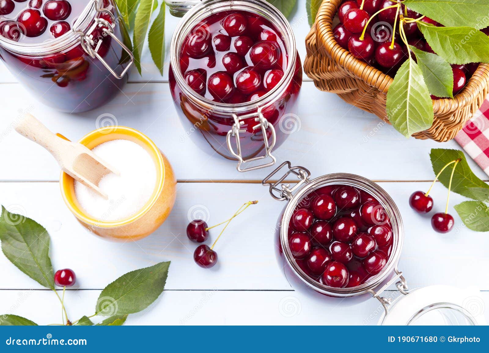 Homemade cherry compote stock photo. Image of appetizing 190671680